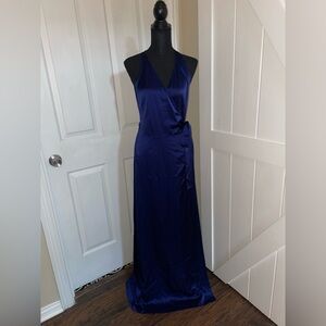 DIANE VON FURSTENBERG DEVIO SLEEVELESS MAXI WRAP DRESS IN DEEP VIOLET SZ 6 $528